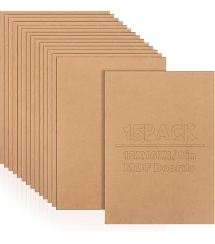 Amazon.com: 12 Pack MDF Wood Board for Crafts 12x12x1/8 Inch-3 mm